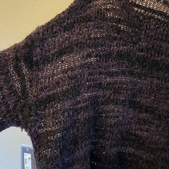 Leith Textured Knit Sweater in Deep Purple - Picture 3 of 6